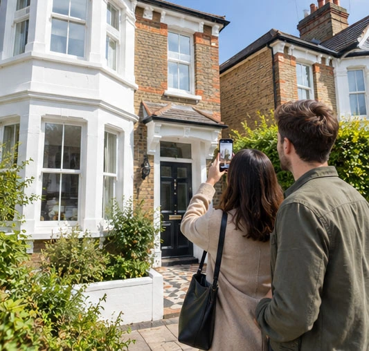 The exterior of a terraced property