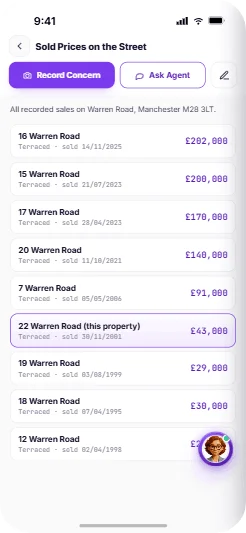 A detailed property information section